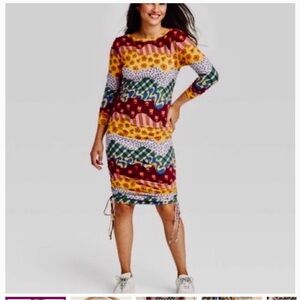Target Multicolor Long Sleeve Dress